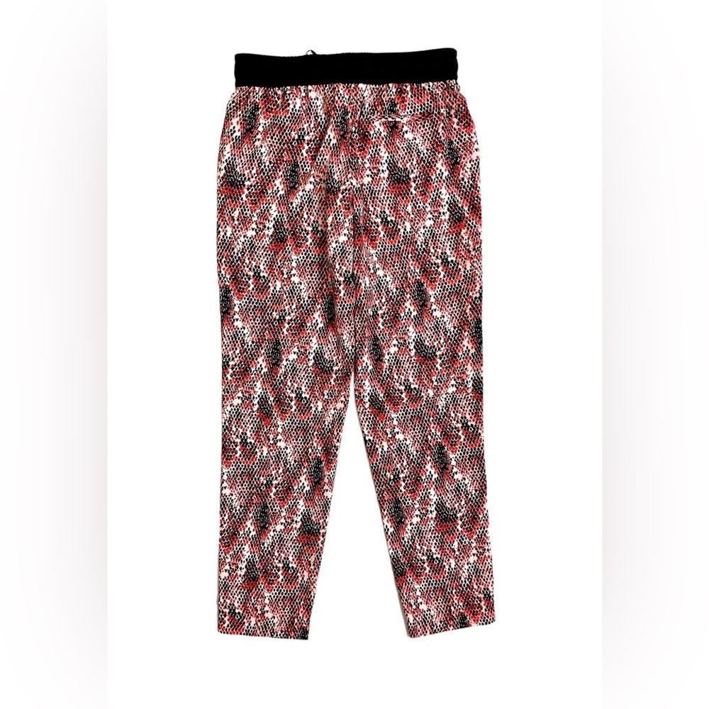 Calvin Klein Jogger Pants Red Black White Snake Print Drawstring Pants SZ S - Picture 2 of 15